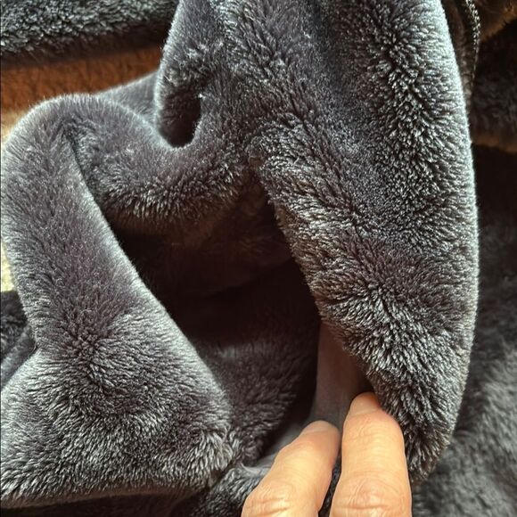 Velvety Black Hooded Jacket by Bench - Picture 6 of 7